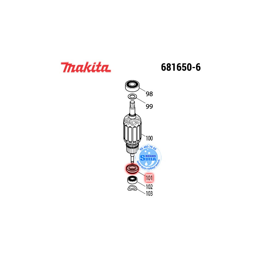 Arandela Aislante Original Makita 681650-6 681650-6