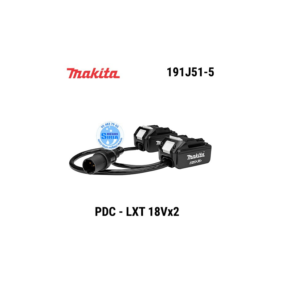 Set Adaptador Makita Mochila PDC a LXT 18Vx2 191J51-5