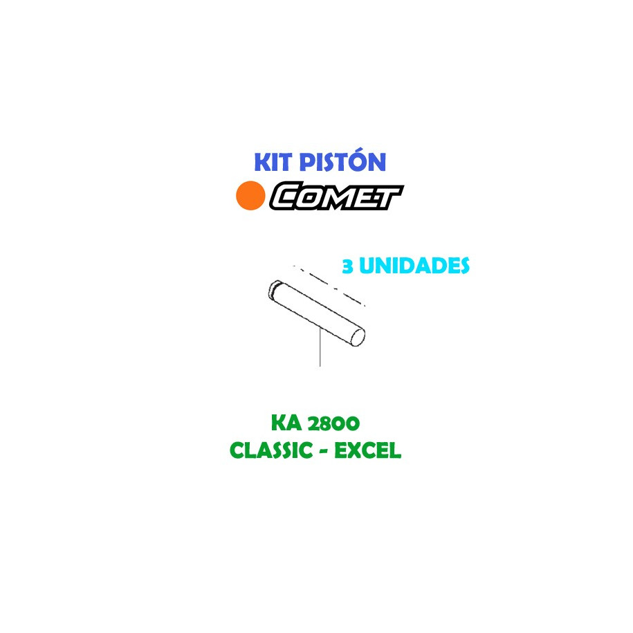 Kit Pistones Comet KA 2800 2409 0125 x3