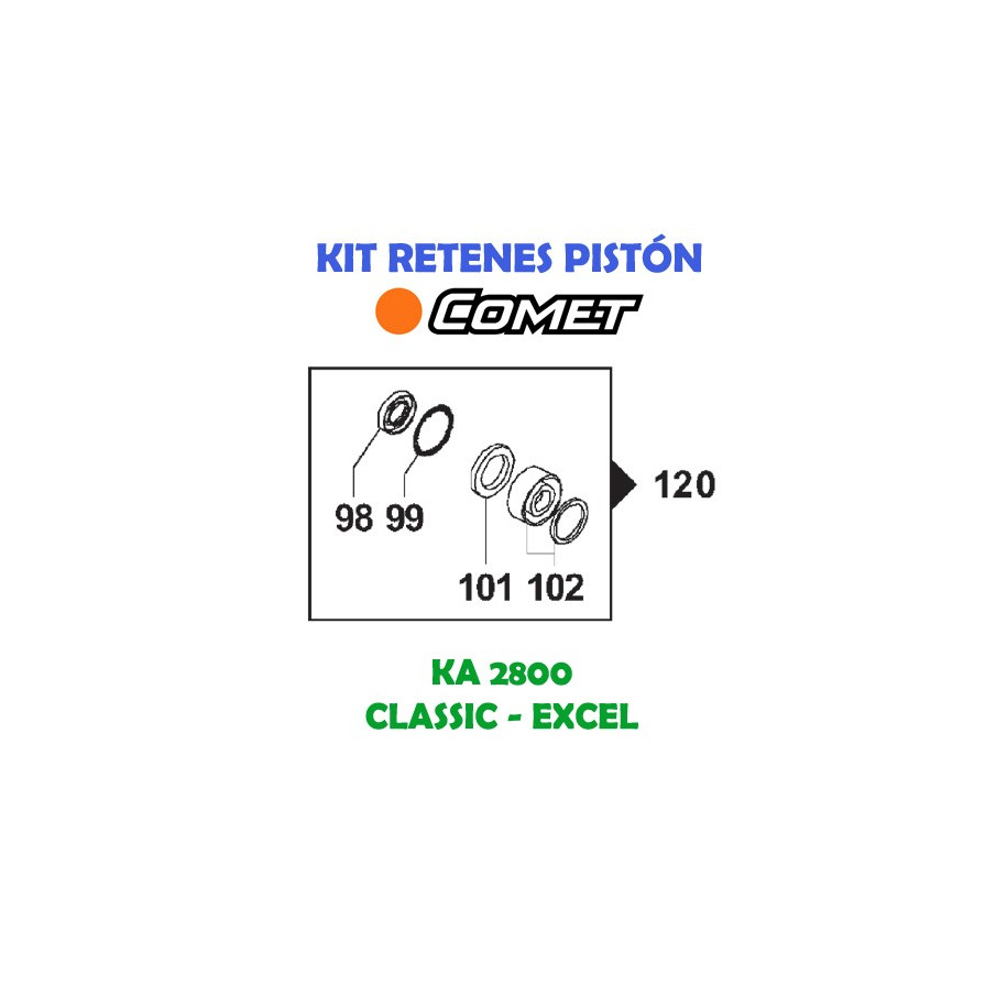 Kit Retenes Pistón KA 2800 5019 0682