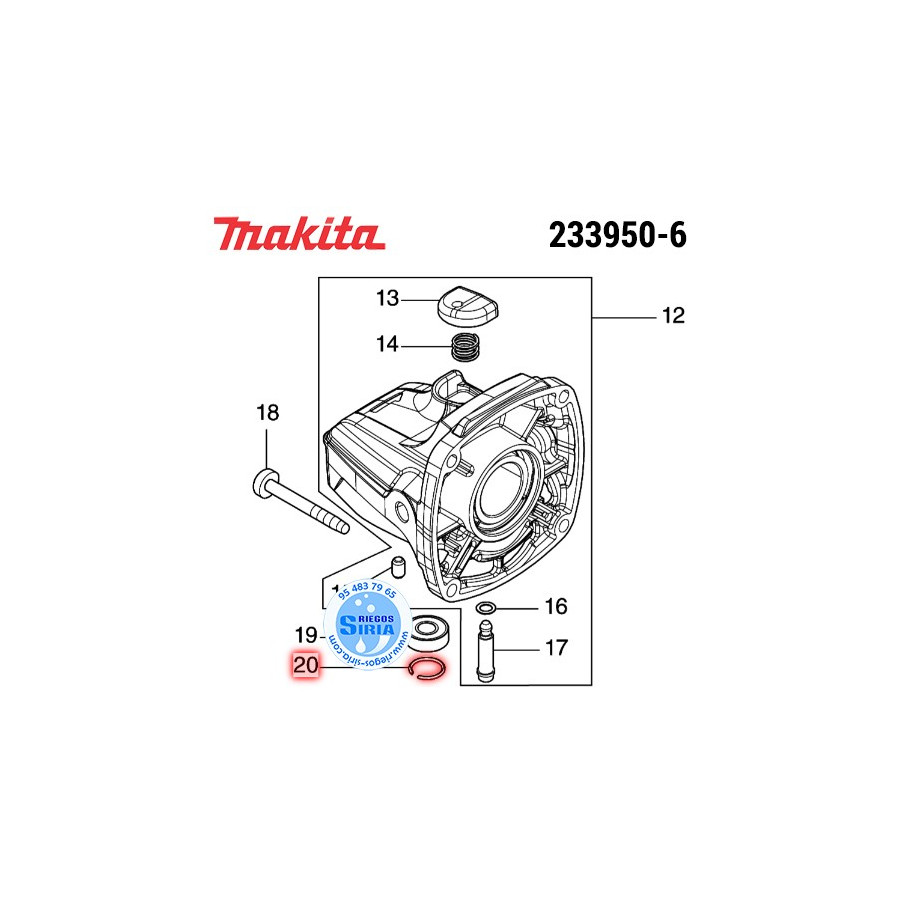 Anillo Muelle 11 Original Makita 233950-6 233950-6