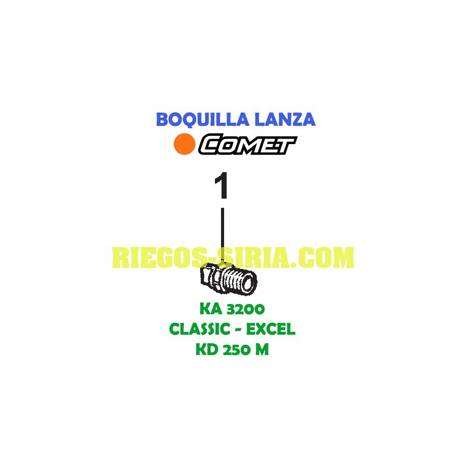 Boquilla KA 3200 KD250M 3400 0400 / 3400 0709