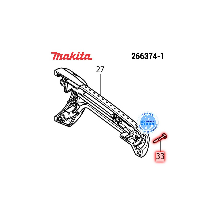 Tornillo M4x25 Original Makita 266374-1 266374-1