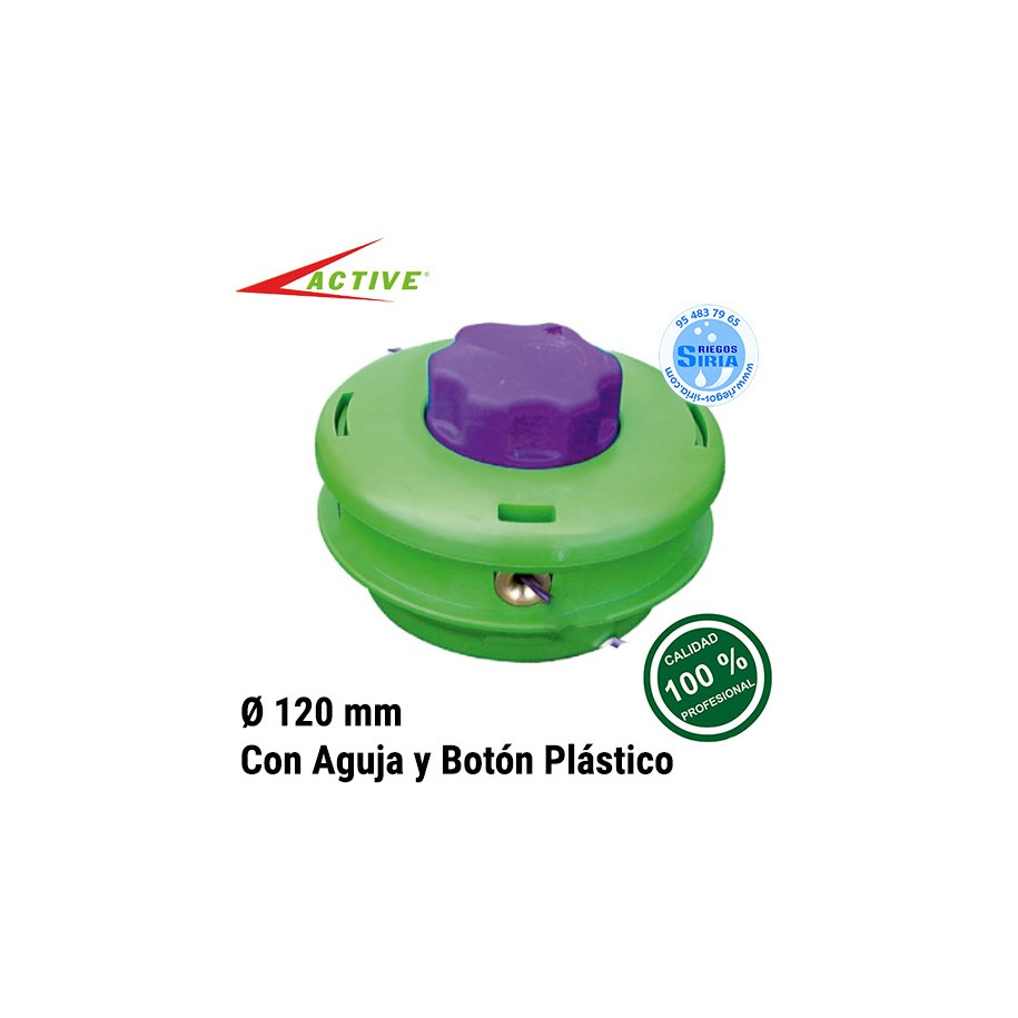 Cabezal Nylon Active D.120mm con Aguja y Botón Plástico 130587