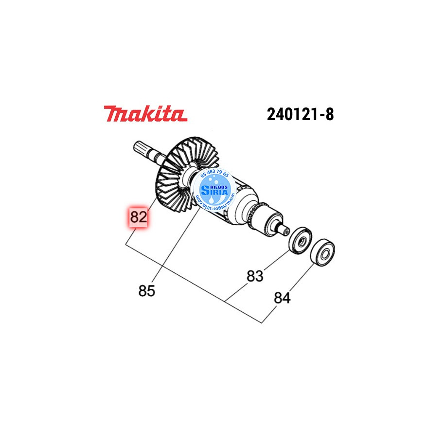 Ventilador 65 Original Makita 240121-8 240121-8