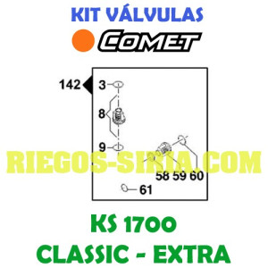 Kit Válvulas Comet KS 1700 SCOUT 5025 0019