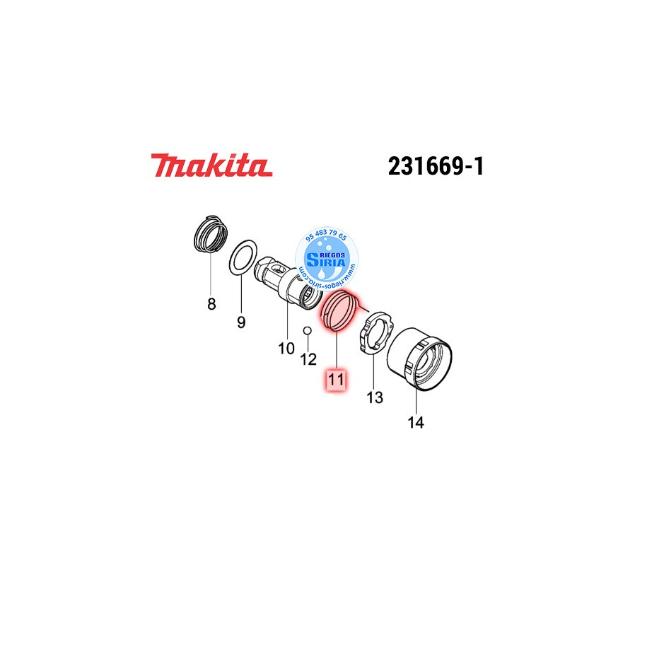 Muelle Torsión 31 Original Makita 231669-1 231669-1