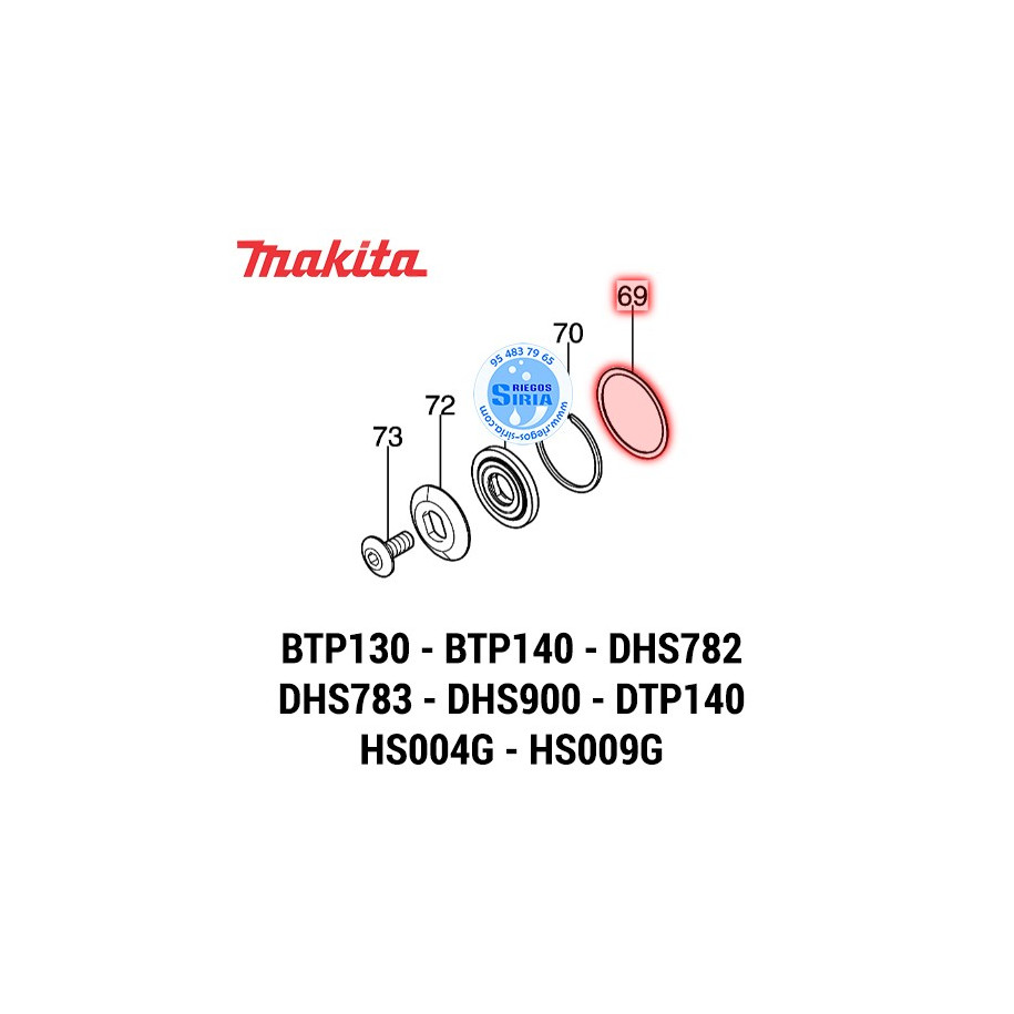 Arandela Plana 40 Original BTP130 BTP140 DHS782 DHS783 DHS900 DTP140 HS004G HS009G 267337-0