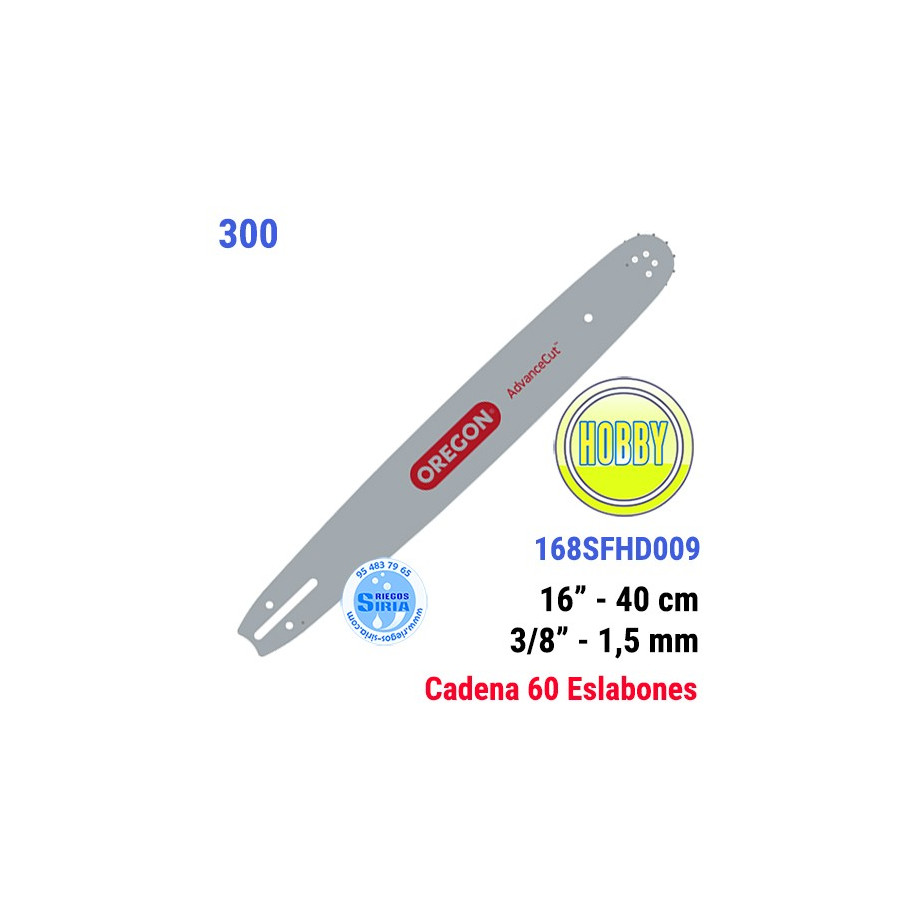 Espada Oregon 168SFHD009 3/8" 1,5mm 40cm Mc Culloch 300 120642