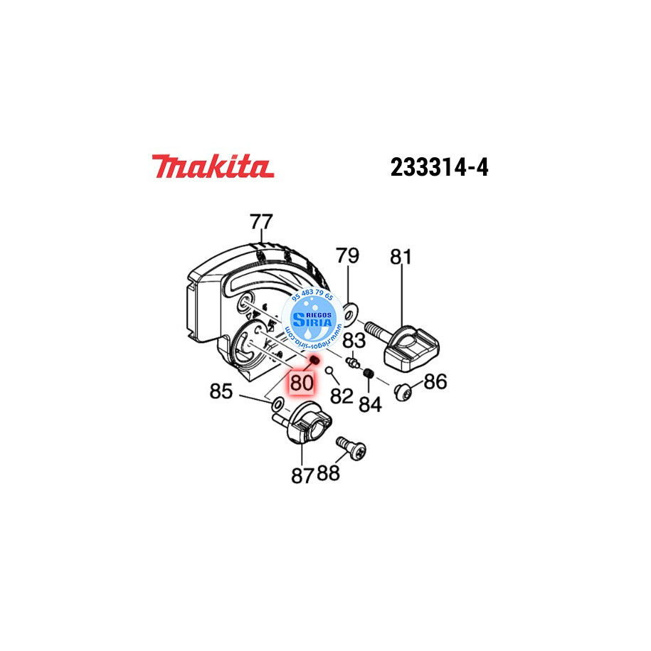 Muelle 4 Original Makita 233314-4 233314-4