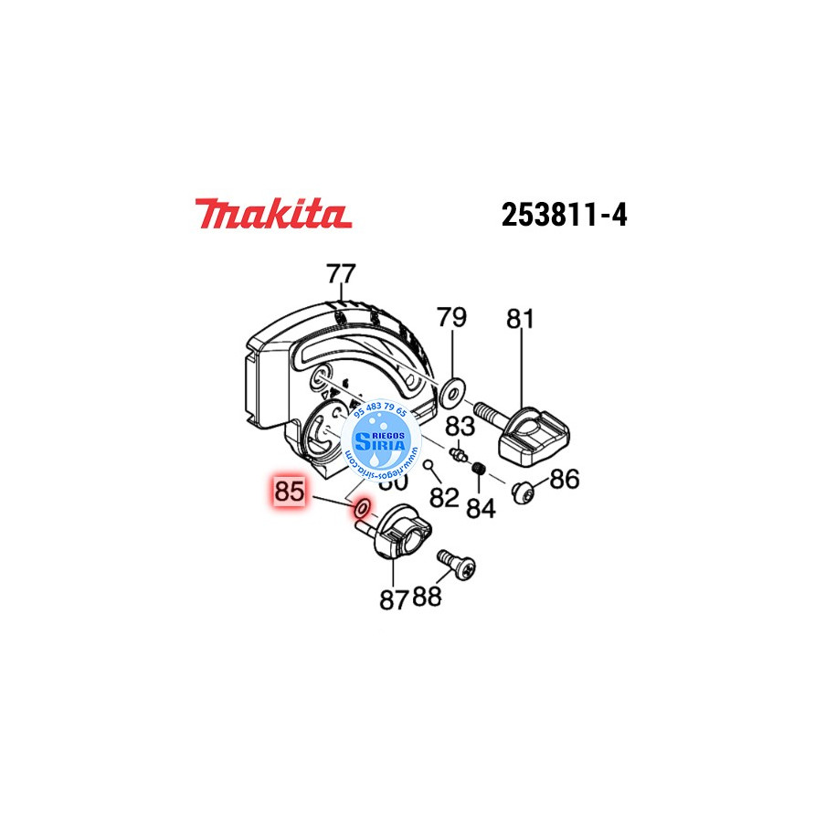 Arandela Plana 5 Original Makita 253811-4 253811-4