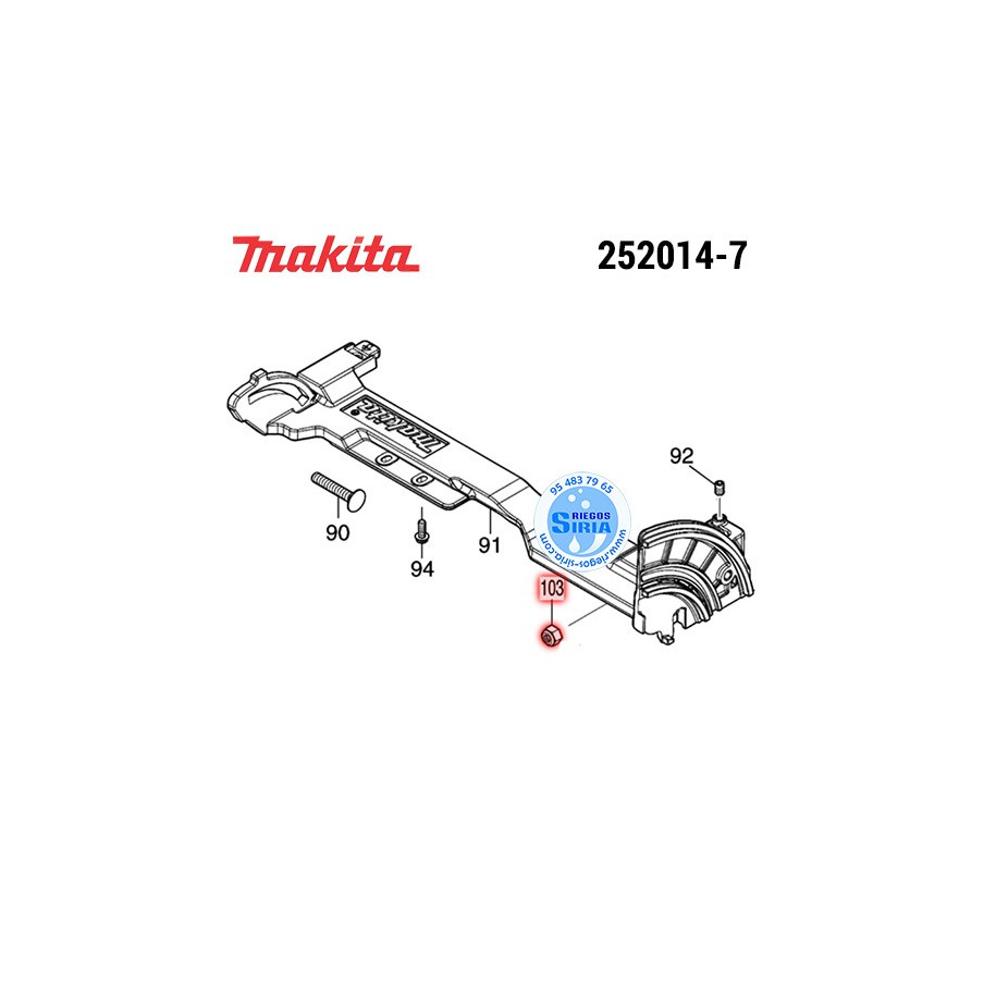 Tuerca Hex.M6-10 Original Makita 252014-7 252014-7