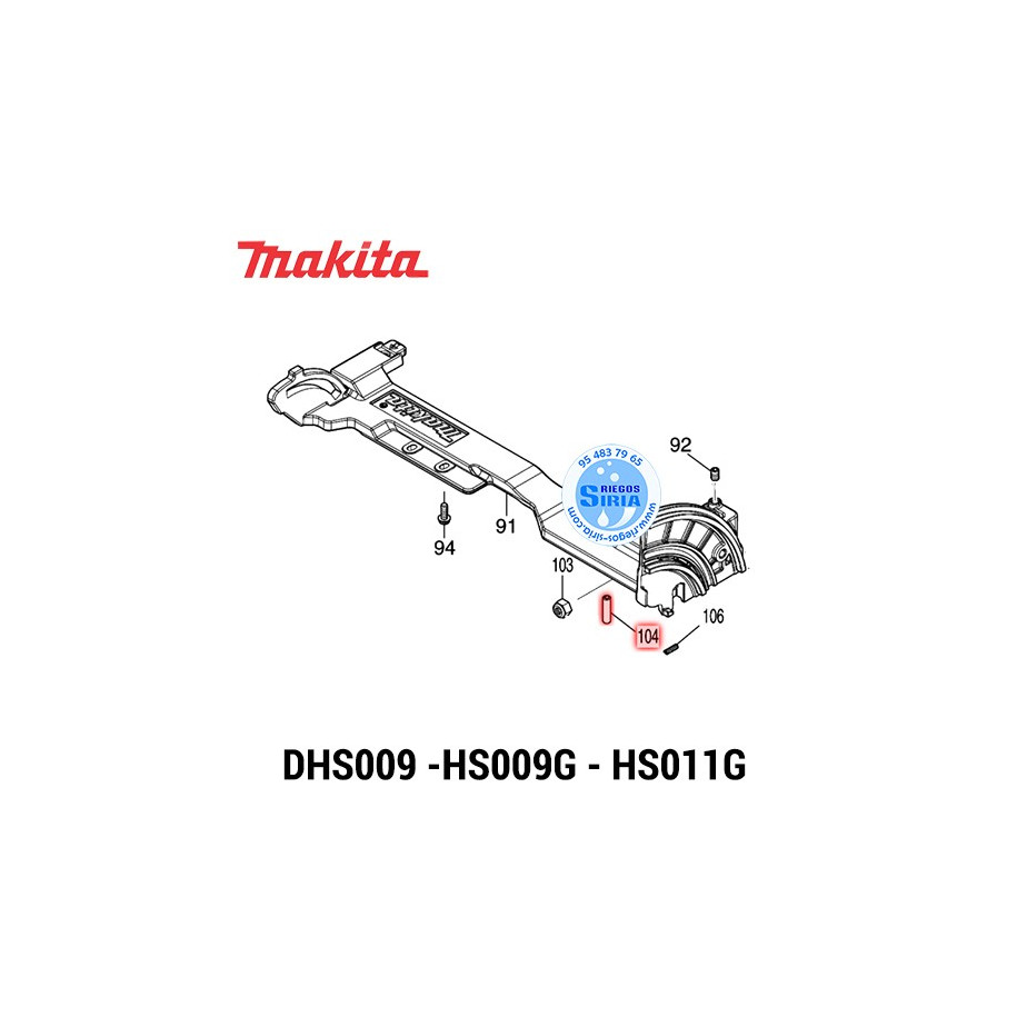 Tornillo de Ajuste H.S. (Punta Plana) Original DHS009 HS009G HS011G 265A83-5