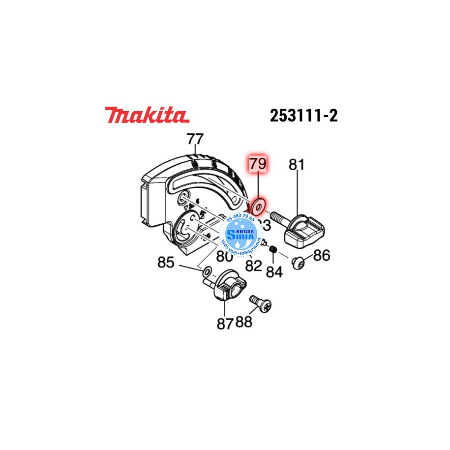 Arandela Plana 6 Original Makita 253111-2 253111-2