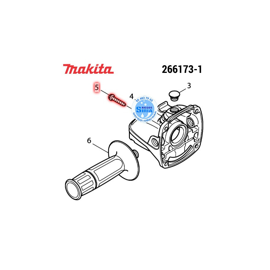 Tornillo M5x30 Original Makita 266173-1 266173-1