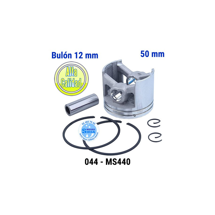 Pistón Completo compatible 044 MS440 50mm Bulón 12mm 020275