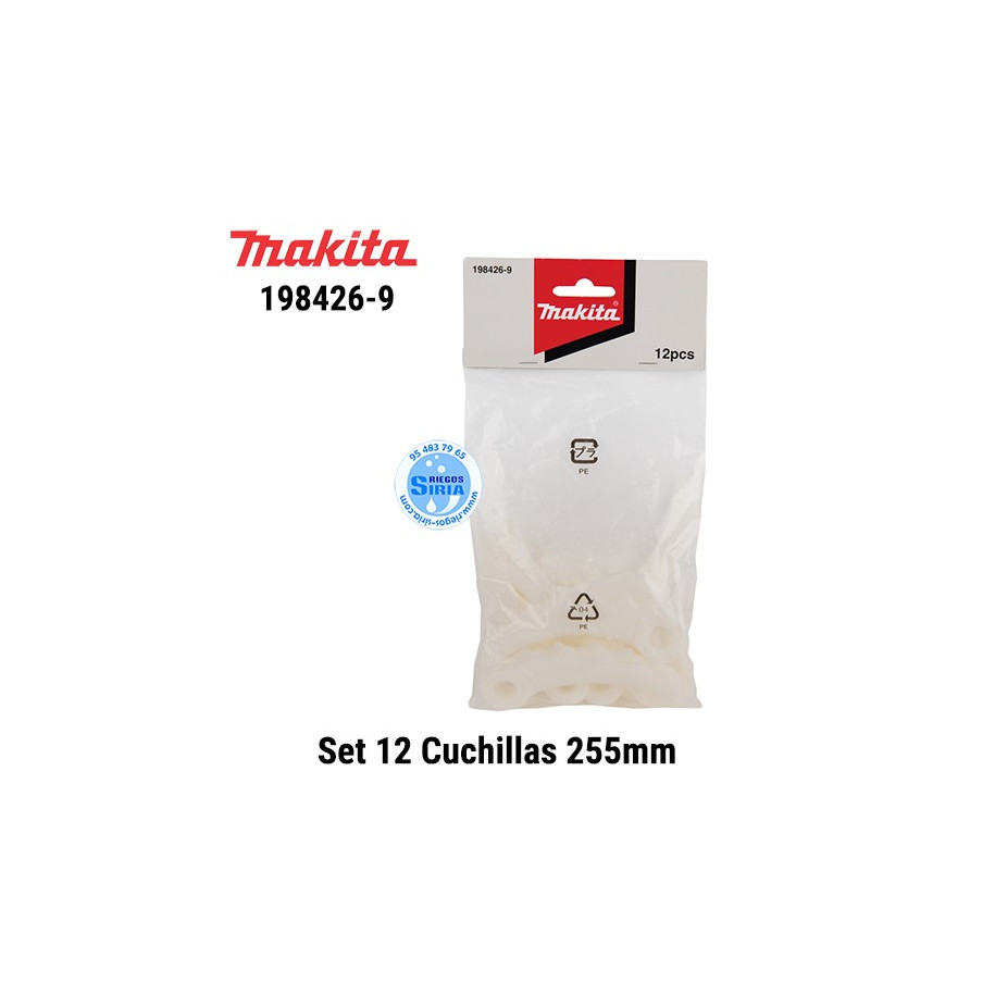 Set Cuchillas Curvas Cabezal Policut Makita 198426-9