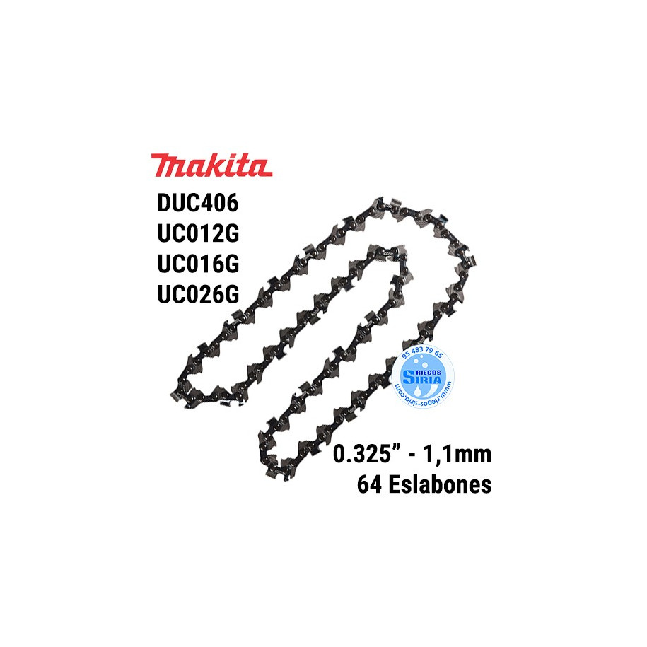 Cadena Original 0.325" 1,1mm 80TXL 64 Eslabones DUC406 UC012G UC016G UC026G 120259