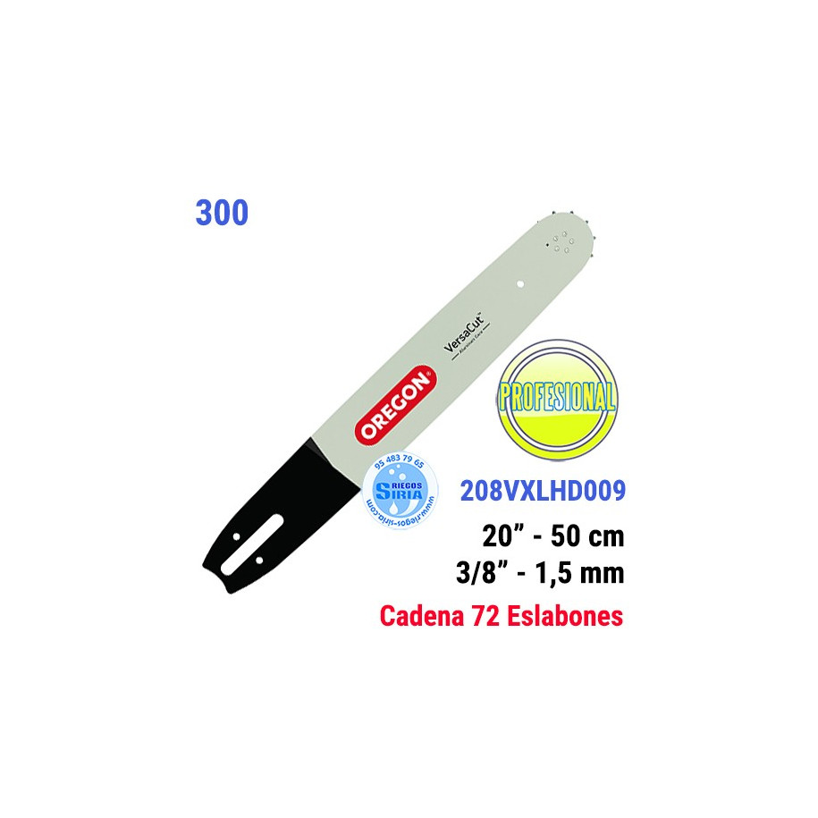 Espada Oregon 208VXLHD009 3/8" 1,5mm 50cm Mc Culloch 300 120798