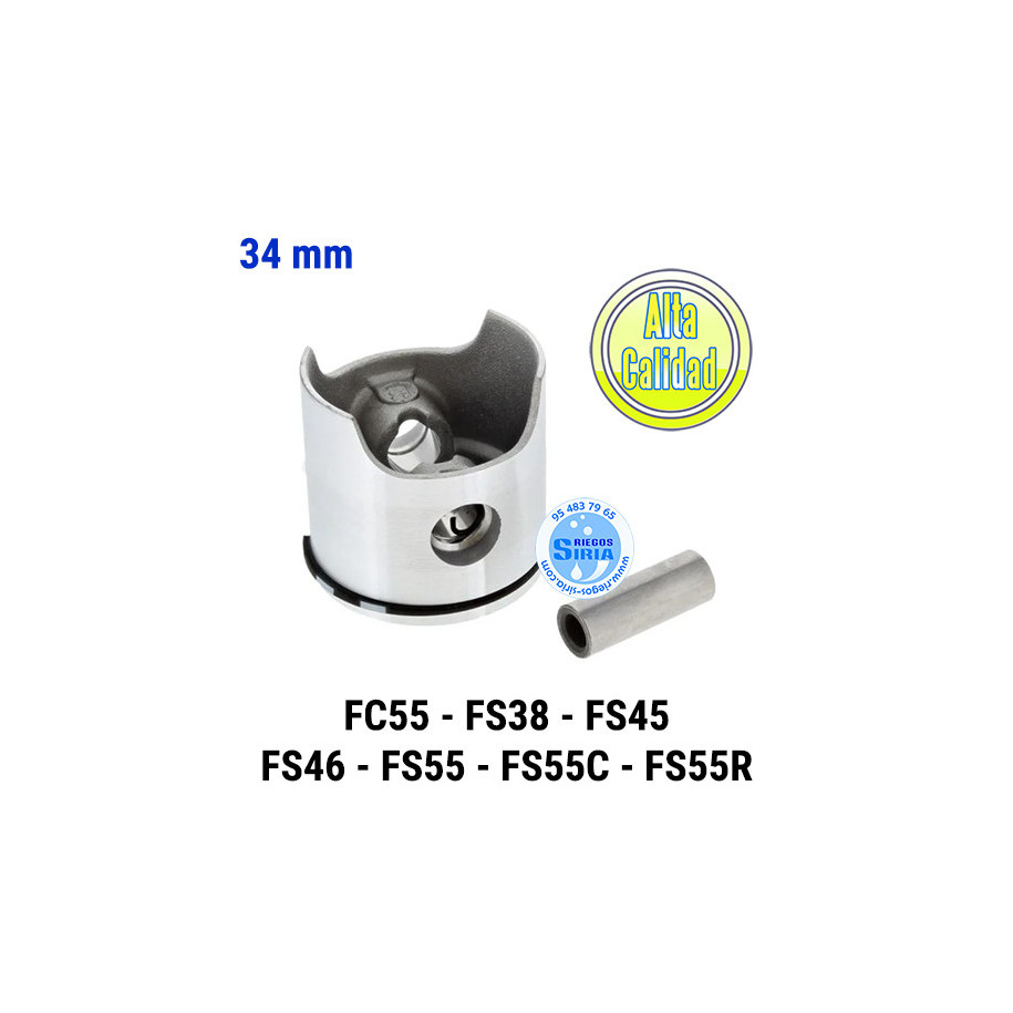 PISTÓN Completo 1 ARO Stihl FC55 FS38 FS46 FS55 34mm