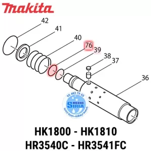 JUNTA Tórica 19 Makita HK1800 HK1810 HR3540FC HR3541FC