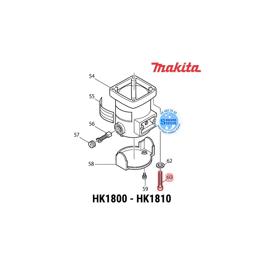 TORNILLO Hexagonal M6x45 Makita HK1800 HK1810