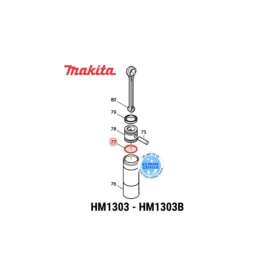 JUNTA Tórica 25 Makita HM1303 HM1303B