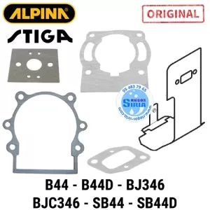 JUEGO de JUNTAS Alpina B44 B44D BJ346 BJC346 Stiga SB44 SB44D