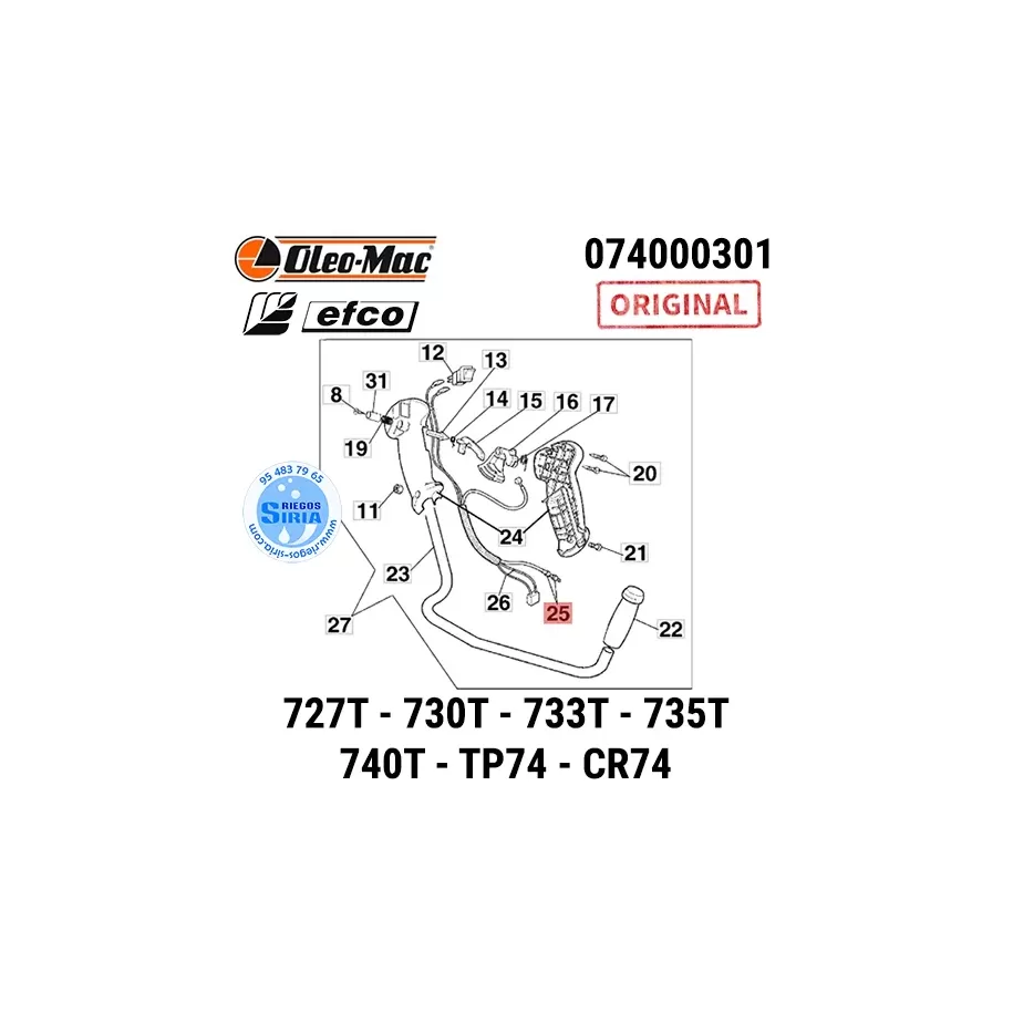 CABLE Acelerador 727T 730T 733T 735T 740T TP74 CR74