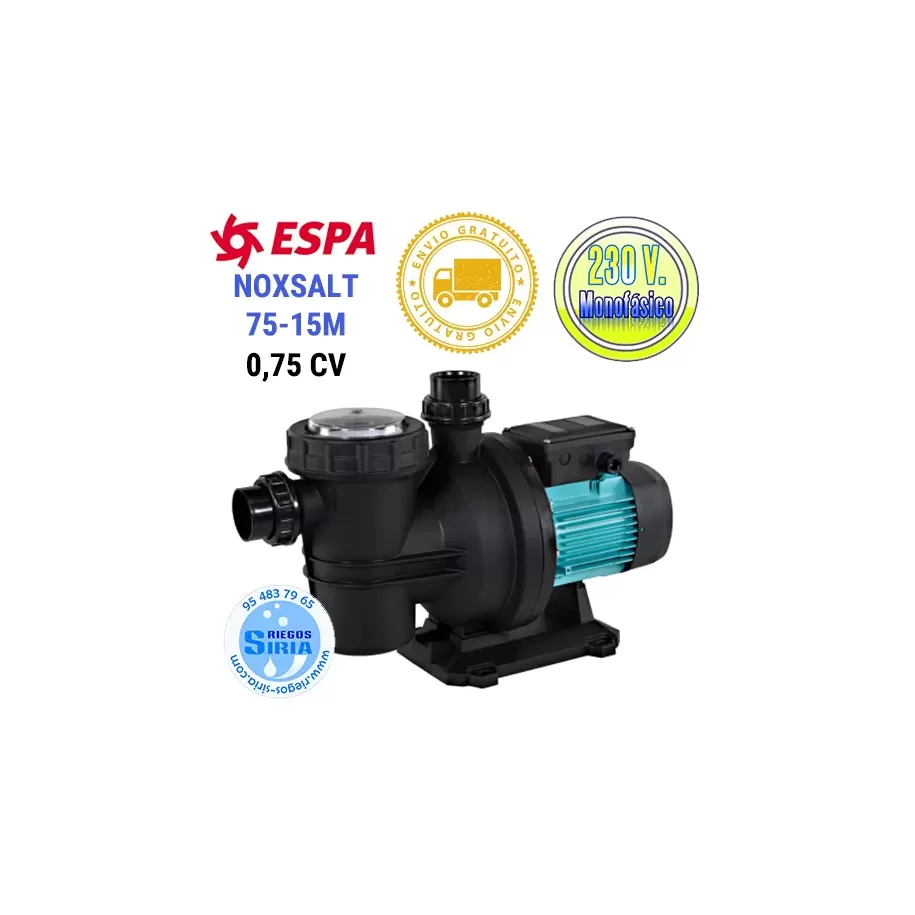 NOXSALT 75 15M Espa BOMBA para AGUA de MAR Piscina 0,75CV