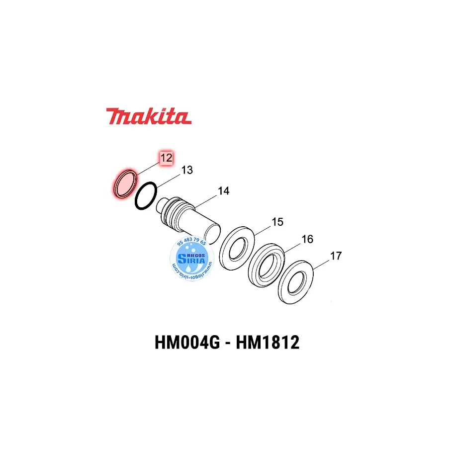 213797-4 Junta TÓRICA Makita HM004G HM1812