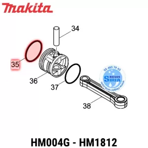 213799-0 JUNTA Tórica 56 Martillo Makita HM1812 HM004GZ