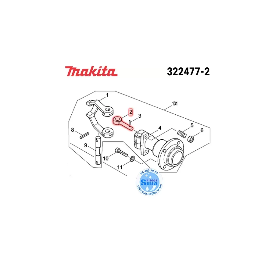 322477-2 TENSOR del CIERRE Original Herramientas Makita