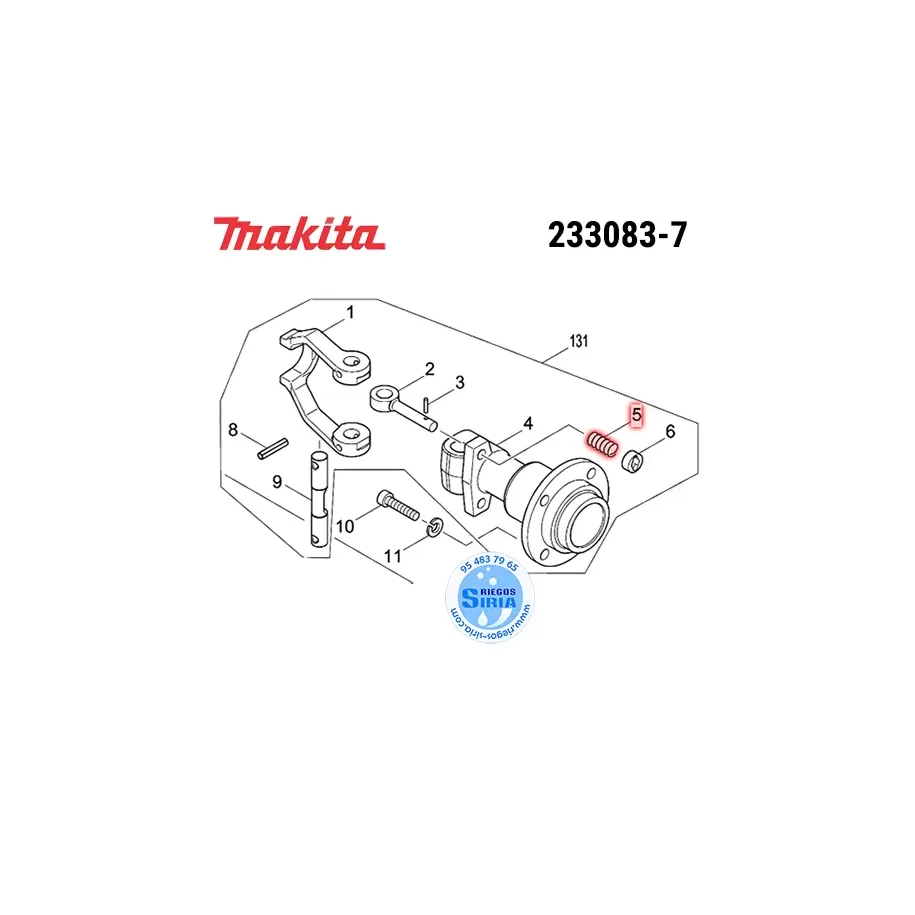 233083-7 MUELLE 13 Original Herramientas Makita