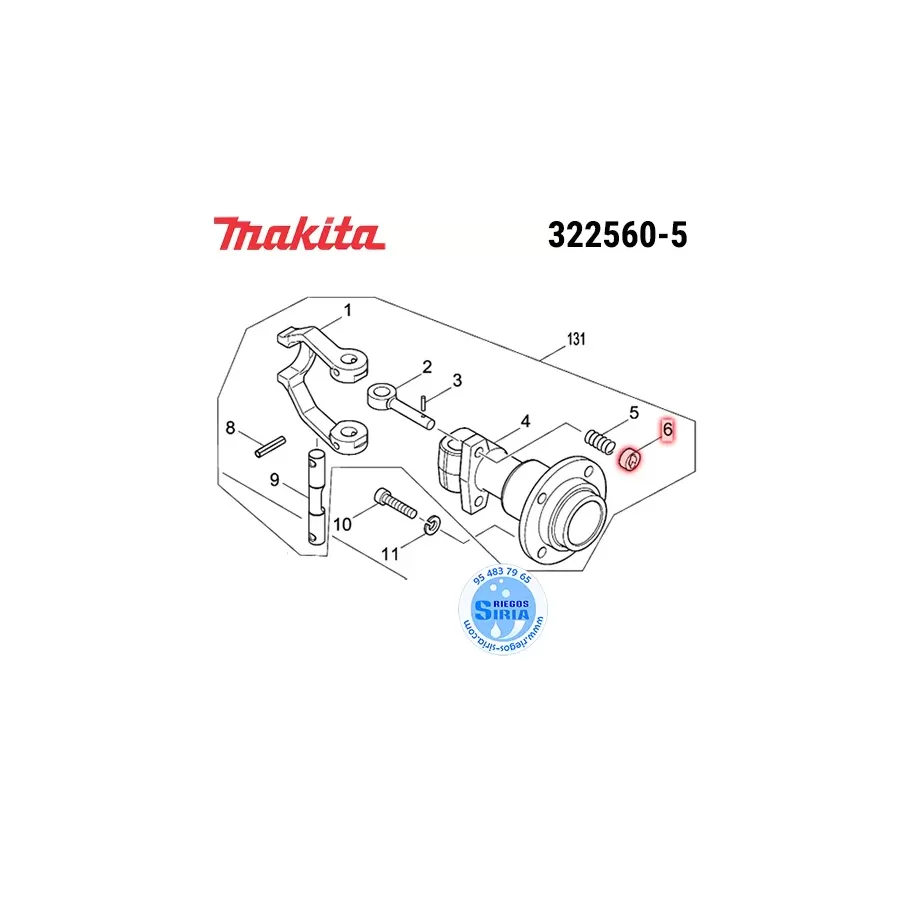 322560-5 CASQUILLO de CIERRE Original Martillo Makita