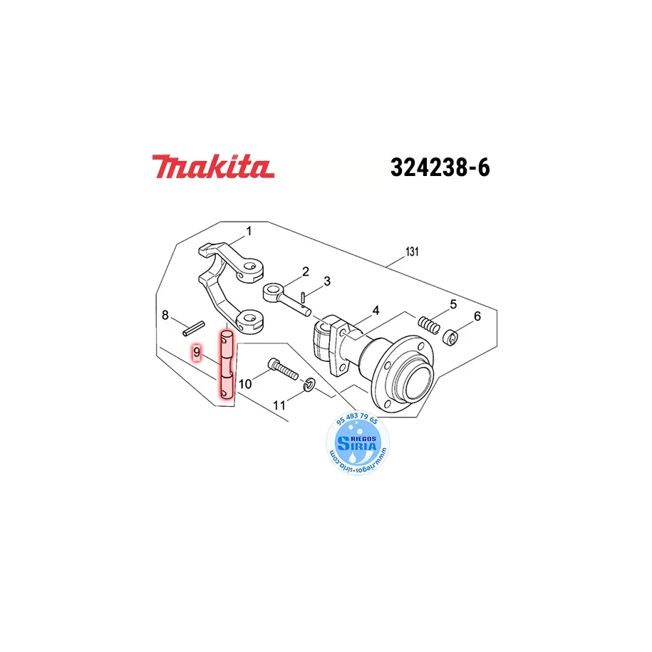 324238-6 BULÓN de CIERRE Original Makita