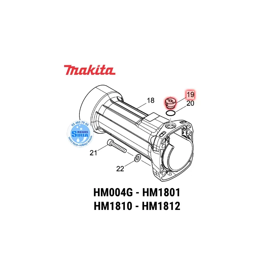 TUERCA Tapa PVC HM004G HM1800 HM1801 HM1810 HM1812