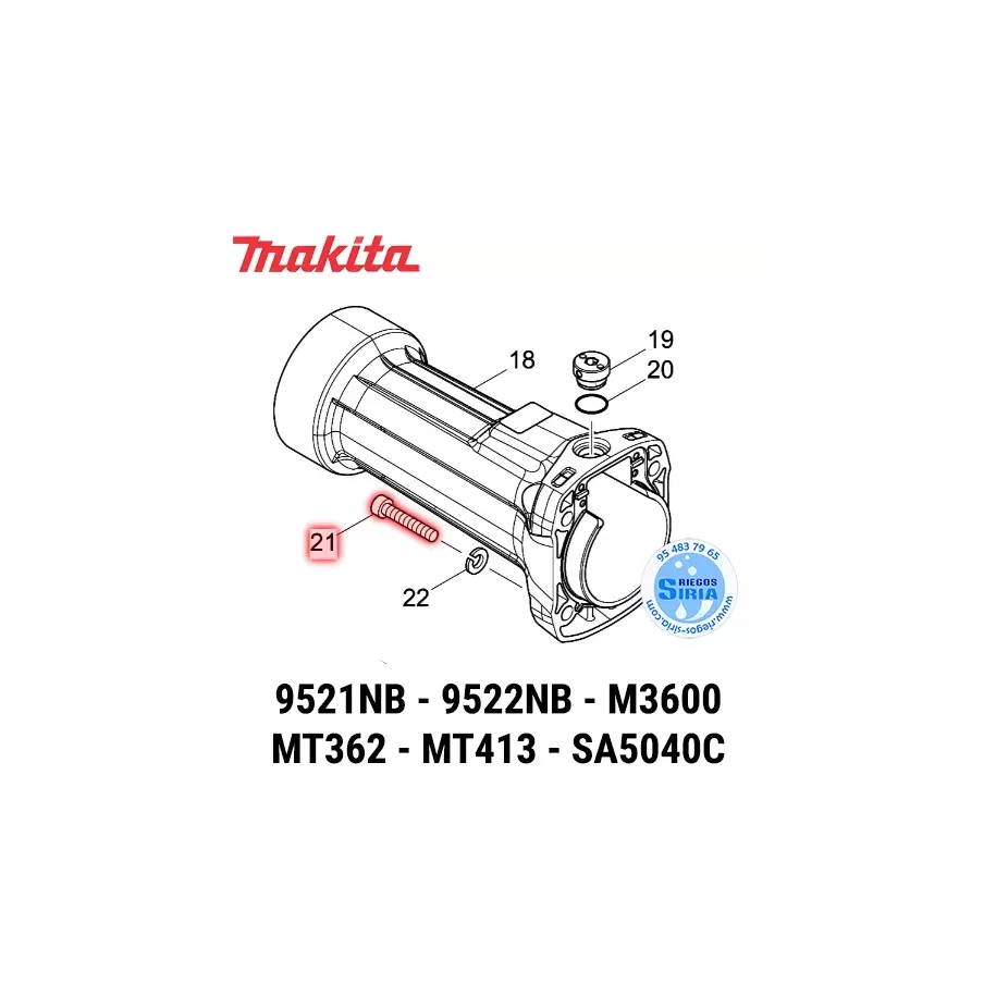 Tornillo M12x55 HM004G HM1800 HM1801 HM1810 HM1811