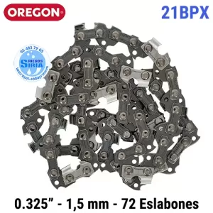 21BPX Oregon CADENA Motosierra 0.325" 1,5mm 72 Eslabones