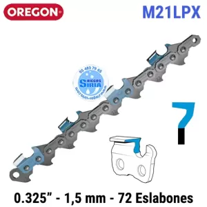 M21LPX Oregon DURACUT Cadena 0.325" 0.058" 72 Eslabones