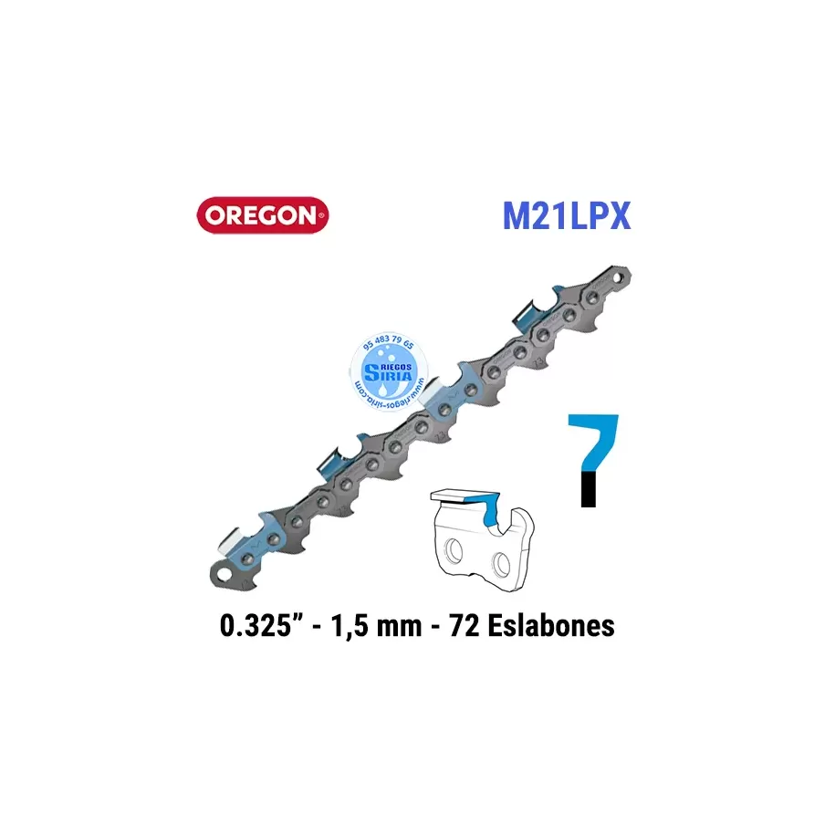 M21LPX Oregon DURACUT Cadena 0.325" 0.058" 72 Eslabones