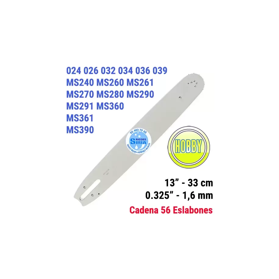 ESPADA 0.325" 1,6mm 33cm 024 026 034 036 039 MS261 MS291