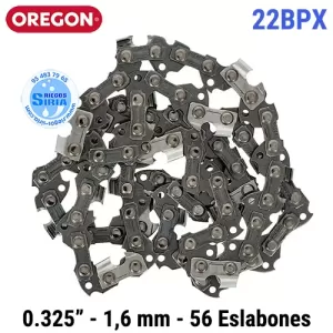 22BPX Oregon CADENA Motosierra 0.325" 1,6mm 56 Eslabones