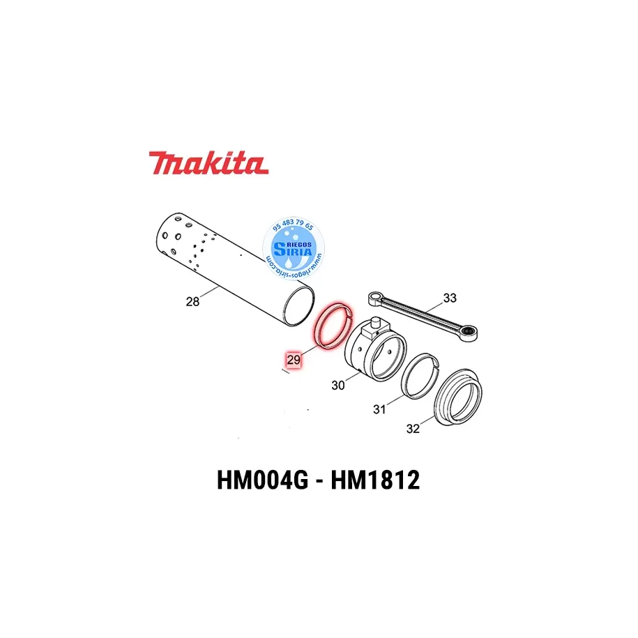 Casquillo ESPACIADOR Makita HM004G HM1812