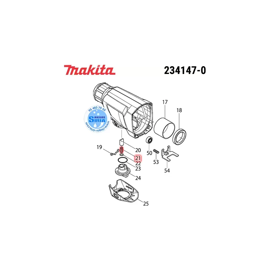 234147-0 MUELLE Selector 5 ORIGINAL Herramientas Makita