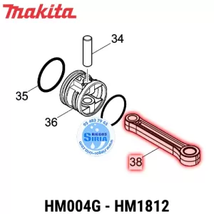 455490-6 BIELA Makita HM004G HM1812