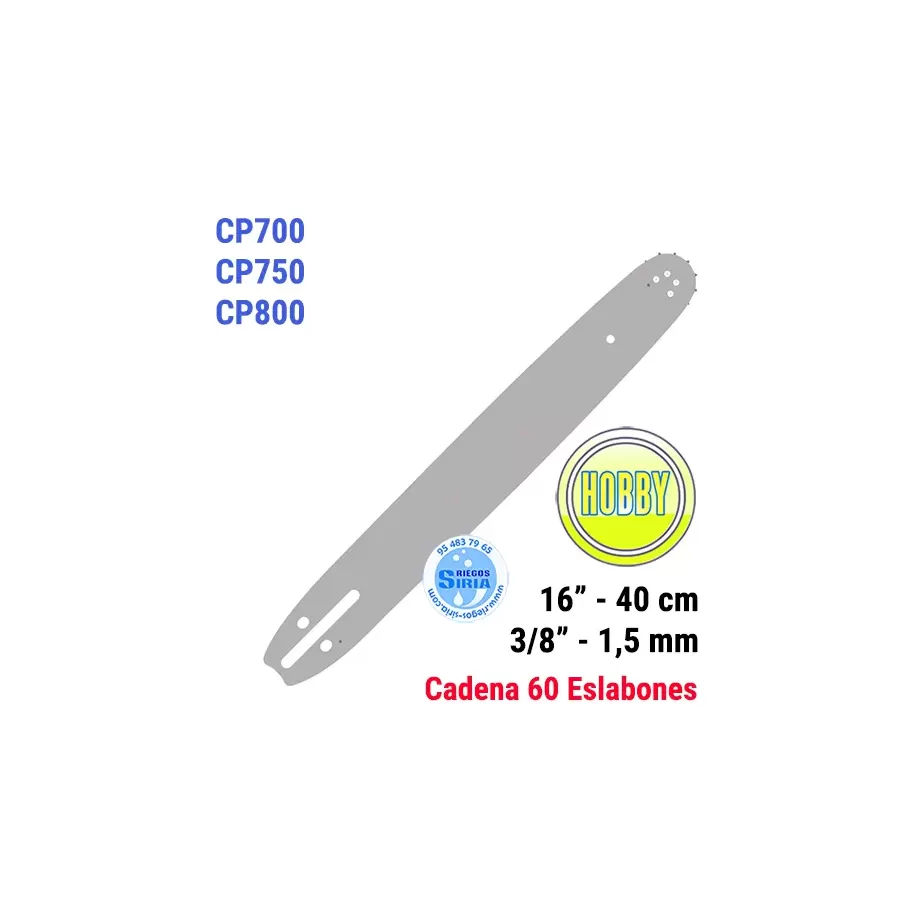 168SFHD0009 ESPADA Castor 3/8" 1,5mm 16"