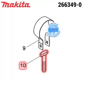 266349-0 TORNILLO ABRAZADERA ASA Original Herramientas Makita