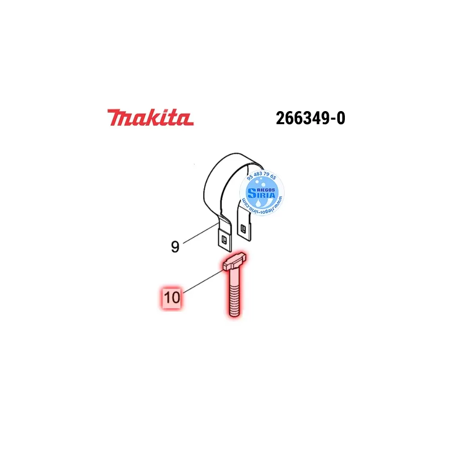 266349-0 TORNILLO ABRAZADERA ASA Original Herramientas Makita