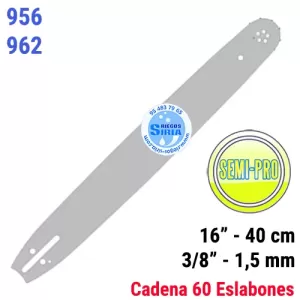 168SLHK095 ESPADA Motosierra OLEO MAC 3/8" 1.5mm 40cm